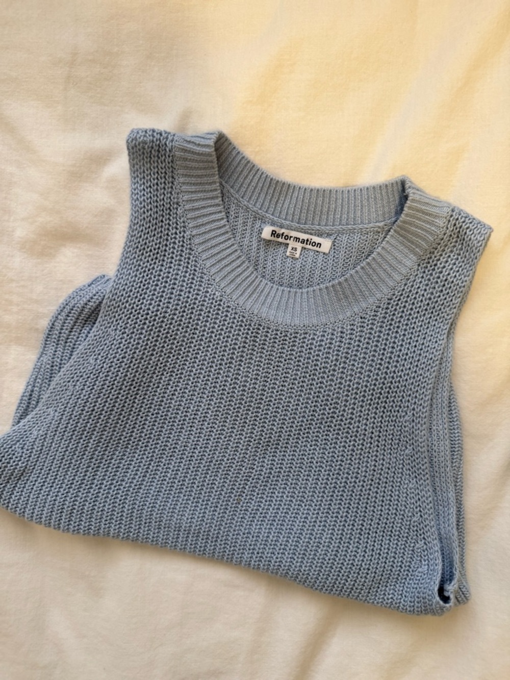 Reformation Light Blue Knit Tank